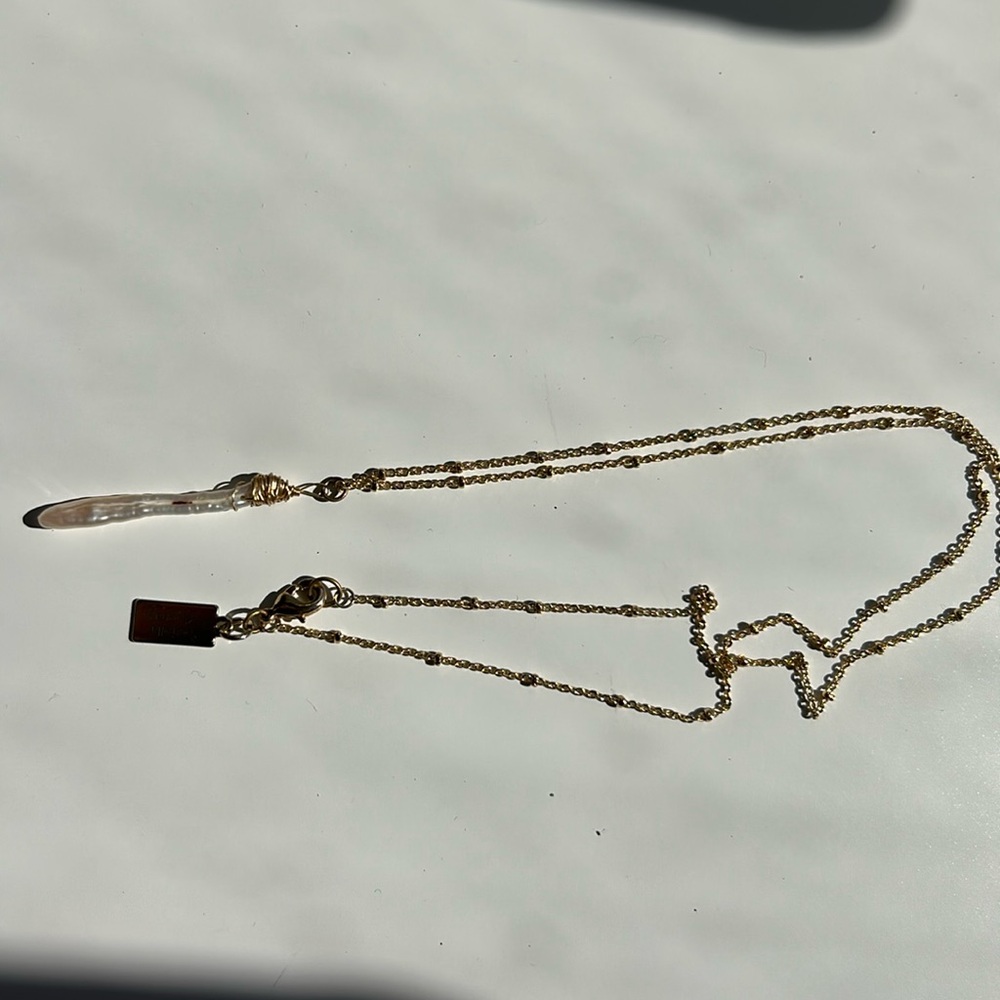 Boutique Pearl Wand Gold-Plated Boho Necklace